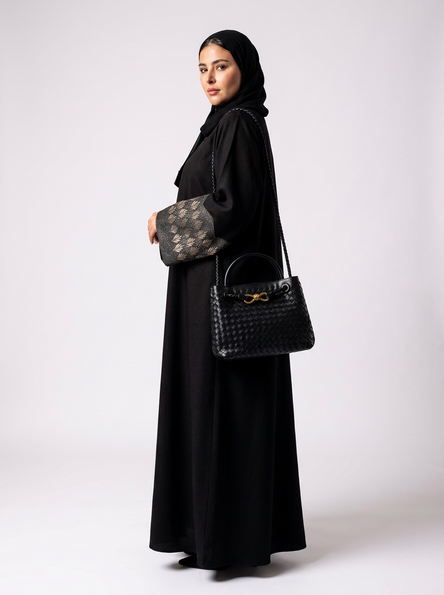 شنطة نسائية يومية من الجلد المنسوج بتصميم أنيق وسعة واسعة للدوام والطلعات